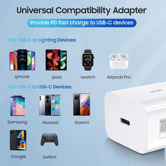 BENKS Fast Charger 20W Wall Plug Cube for iPhone 13/13 Mini/13 Pro/13 Pro Max - Picture 5 of 7